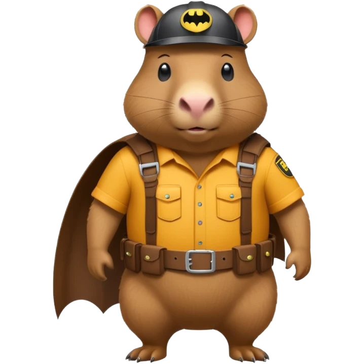 Batman bob the builder as a capybara emoji