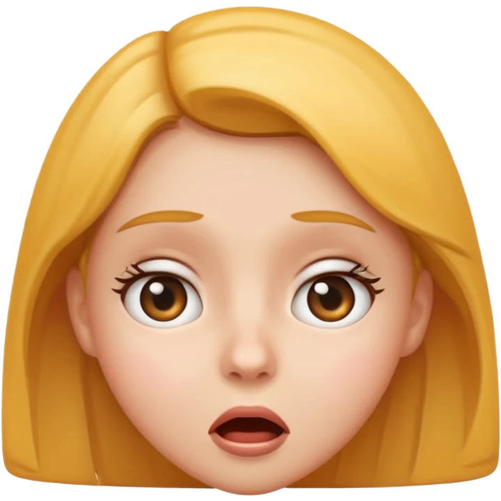 a girl's face surprised simple emoji style emoji