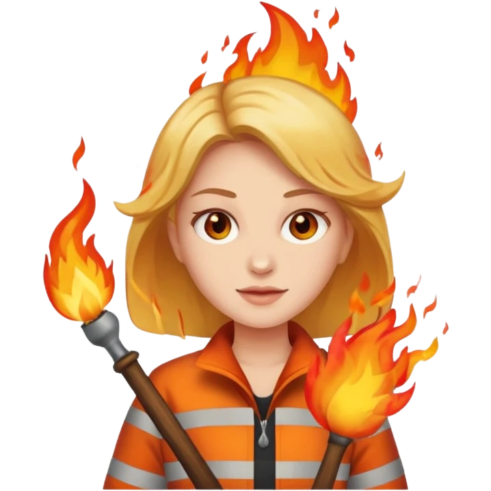 A lady using fire emoji