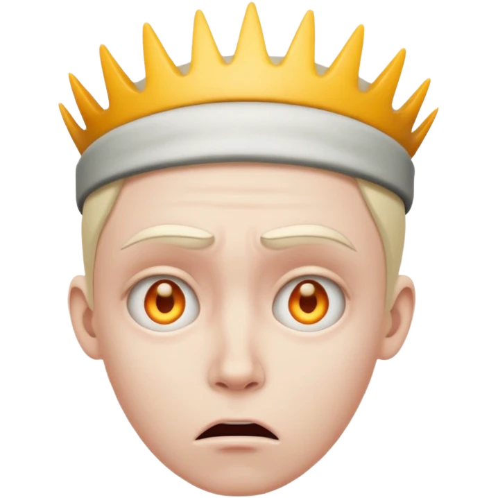 pessoa com simbolo de loucura na cabeça emoji
