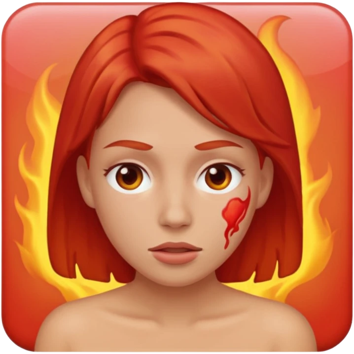Hot face emoji