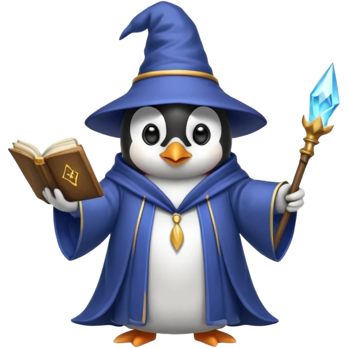 Penguin Wizard emoji