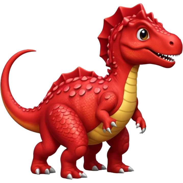 Red dinosaur with bows emoji