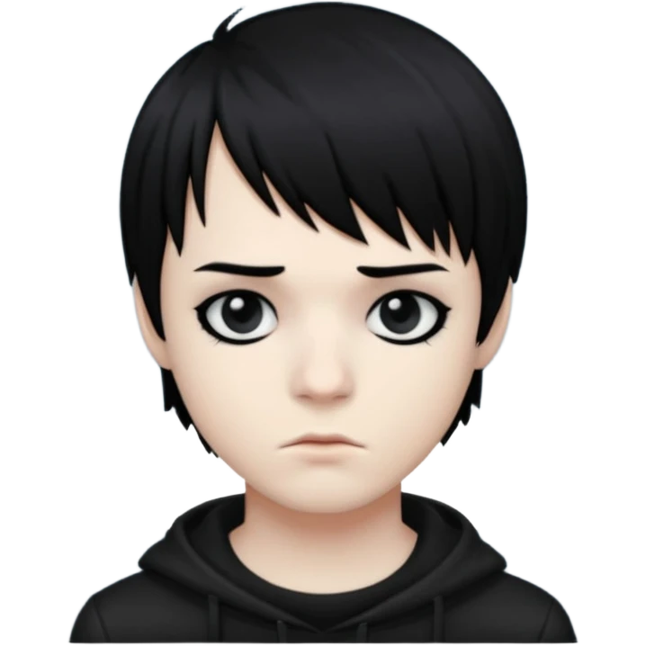 Emo boy bangs emoji