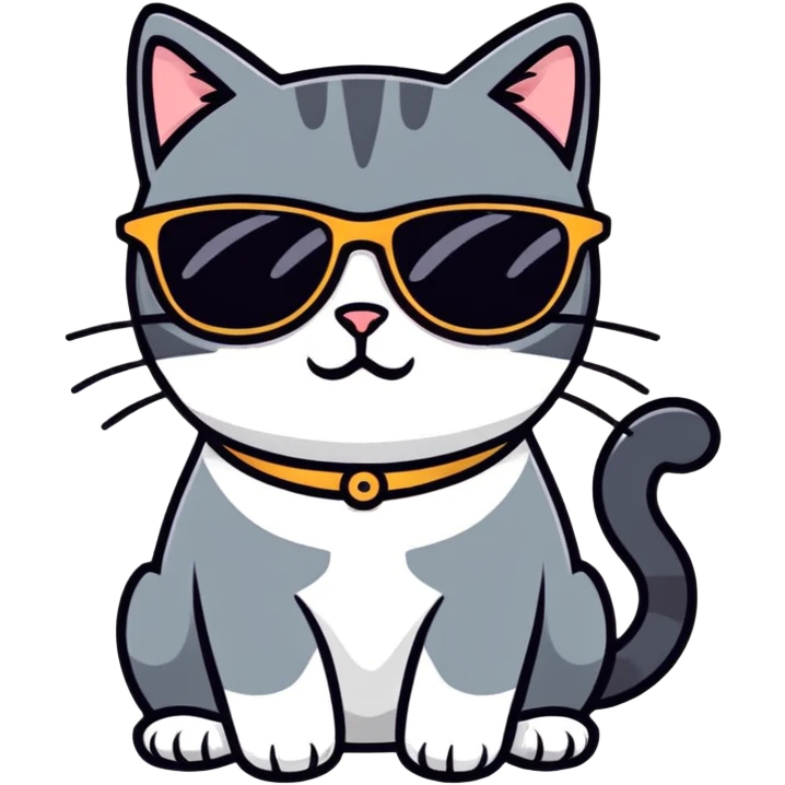 Cat with sunglasses emoji