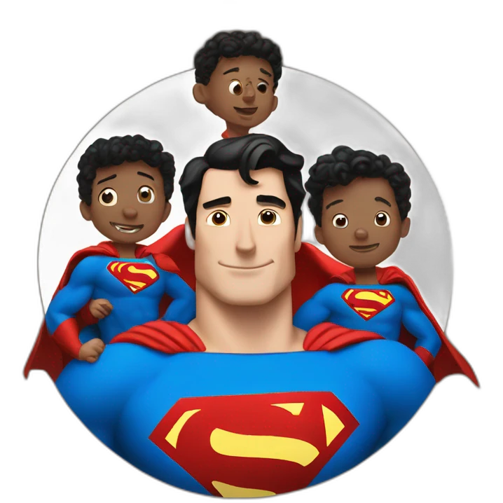 superman with two sons emoji