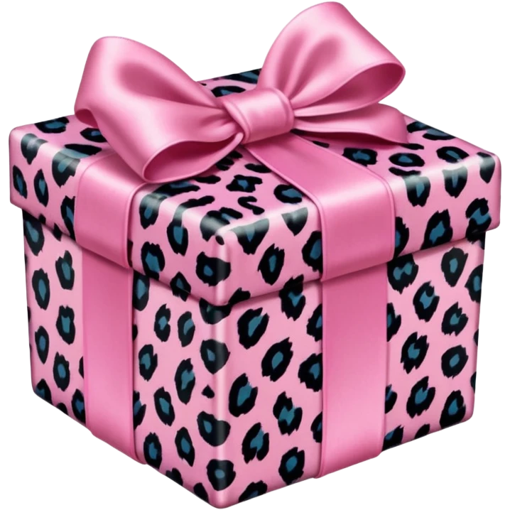 pink leopard print present emoji