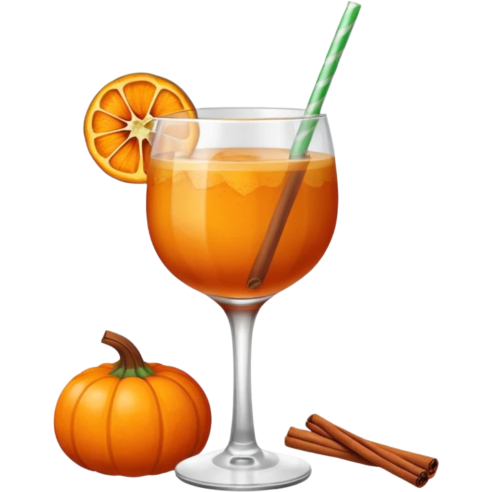 Pumpkin spice cocktail emoji