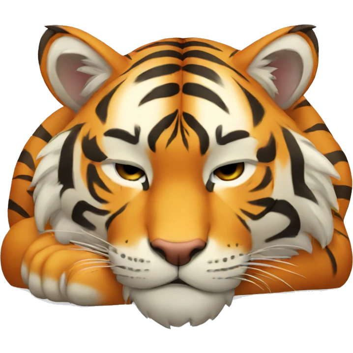 tiger sleeping emoji