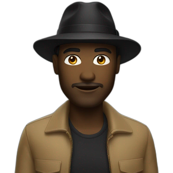 Memoji noir avec loks emoji