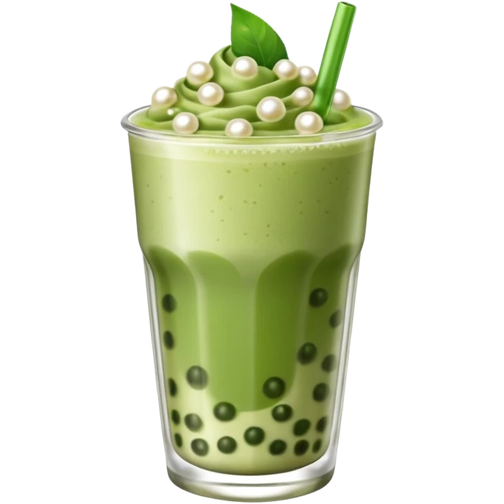 show me matcha boba tea latte emoji