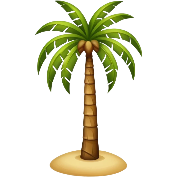 Sa'a palm tree with a sunset background emoji