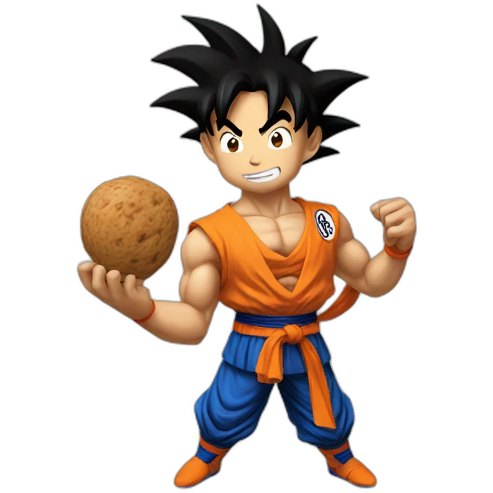 goku holding nuts emoji