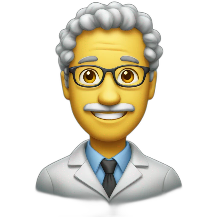 a cheerful intelligent physicist emoji