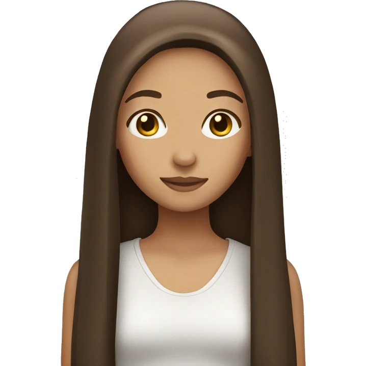 girl with long straight brown hair emoji
