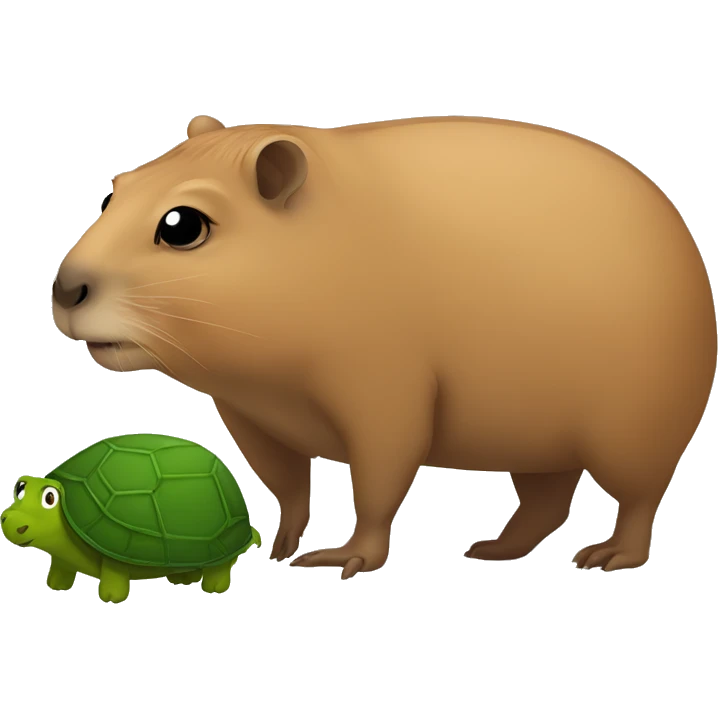 Capybara with a turtle emoji