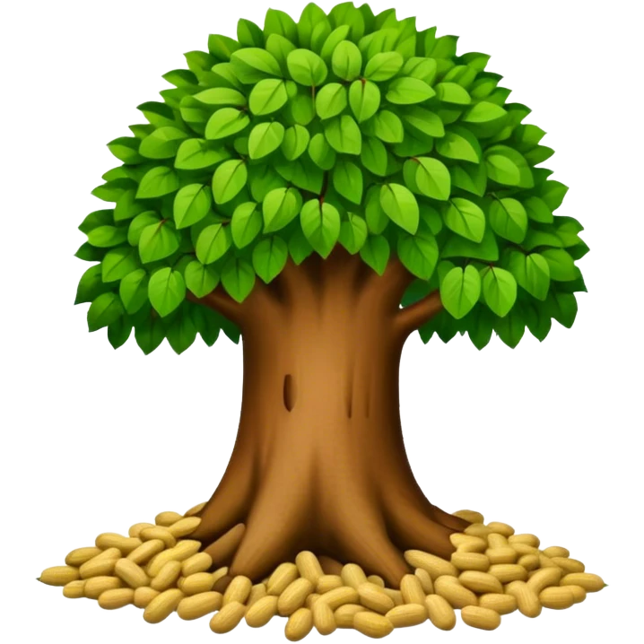 A tree with peanuts emoji