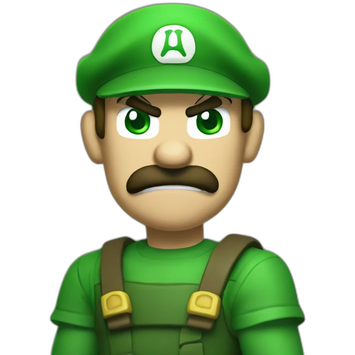 Luigi angry doomguy emoji