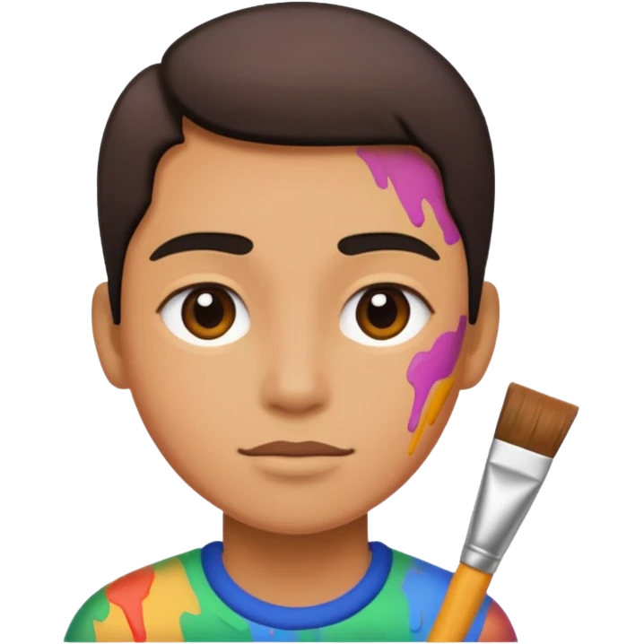 Paint style face emoji