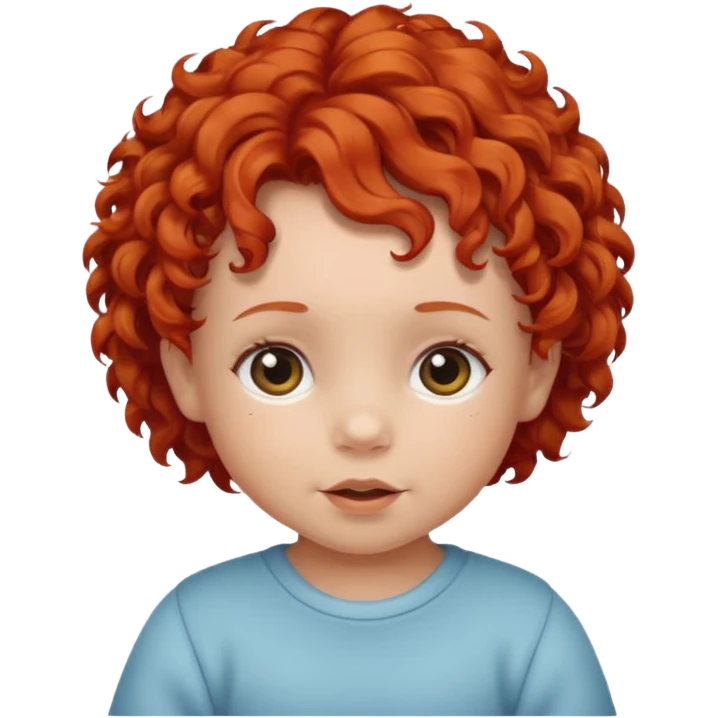 curly red hair baby emoji