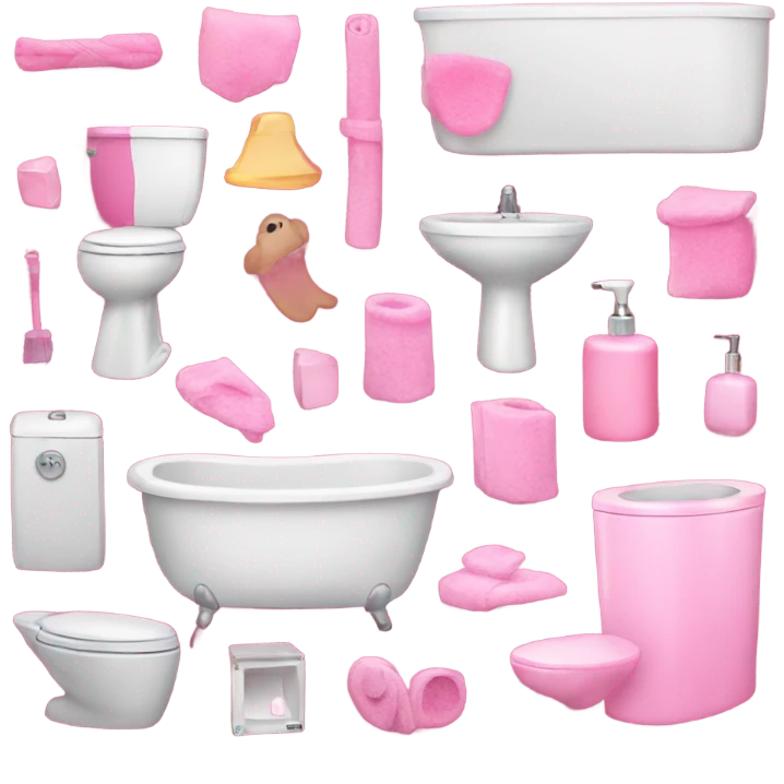 Pink bathroom items emoji