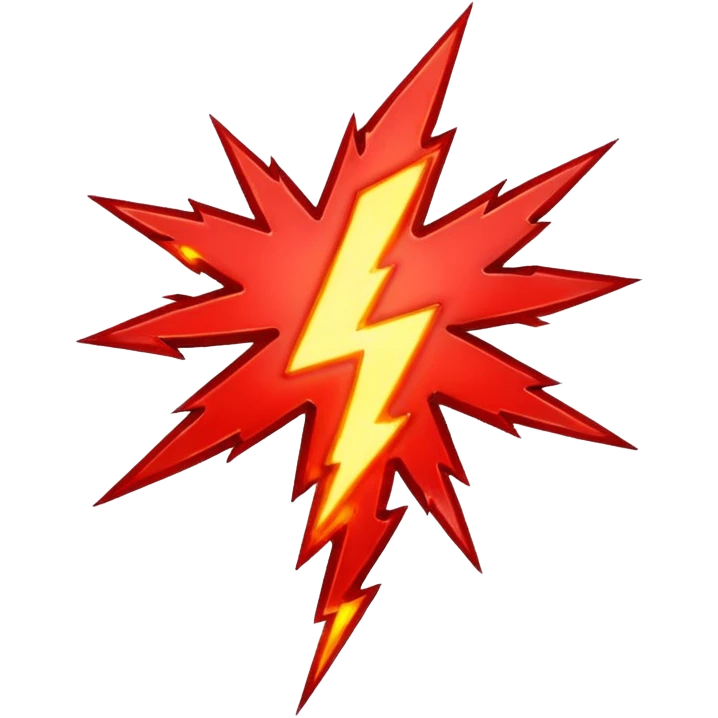 red lightning emoji