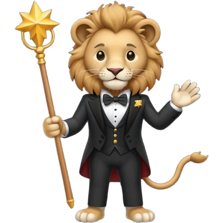 Magician lion body emoji