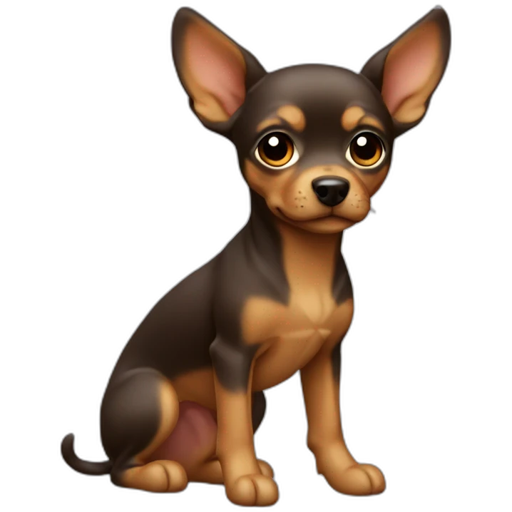 Pincher miniature dog Brown emoji