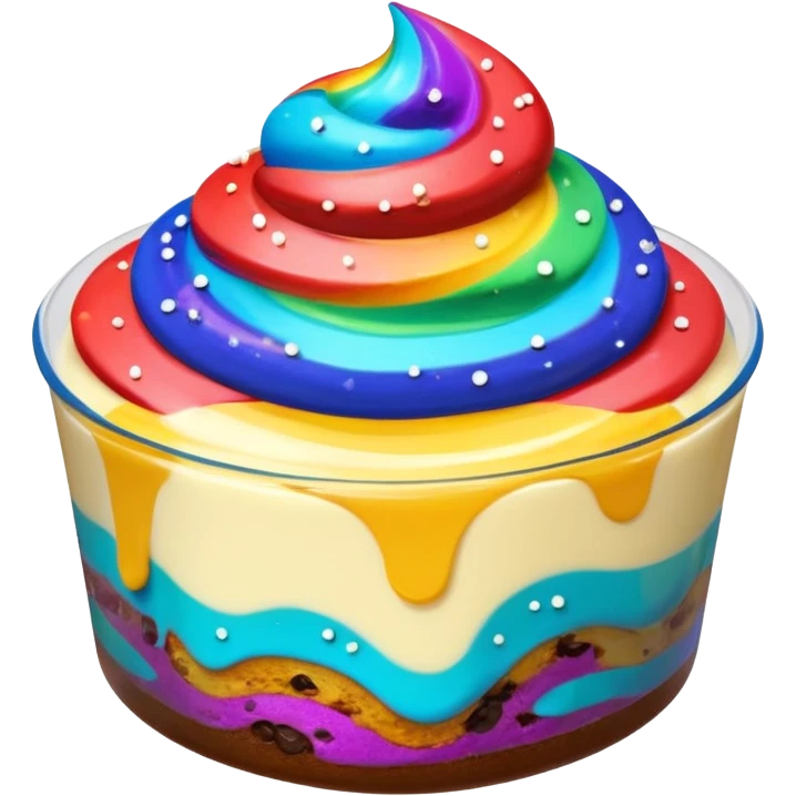 Rainbow galaxy starry pudding emoji