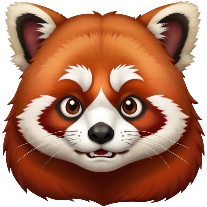 Red Panda, sulky and angry looking emoji