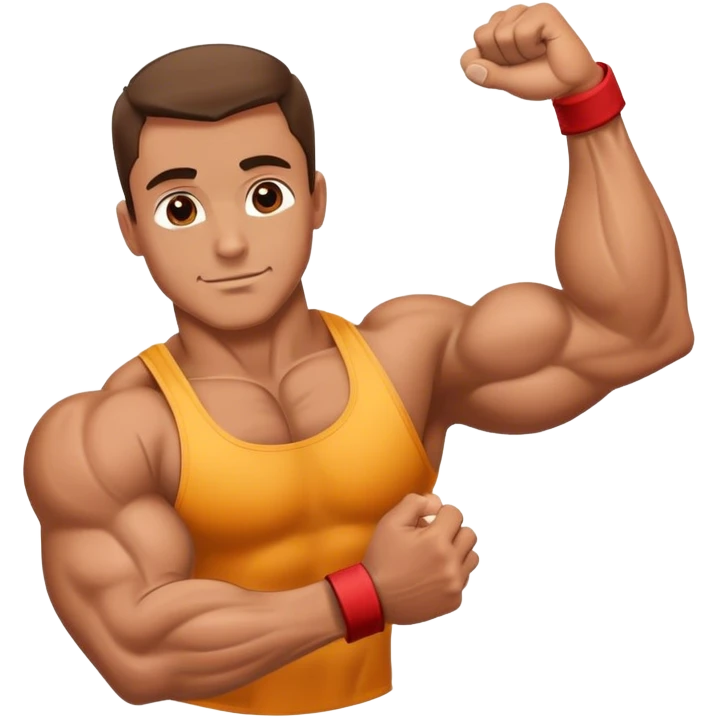 bodybuilder forearm exercise emoji