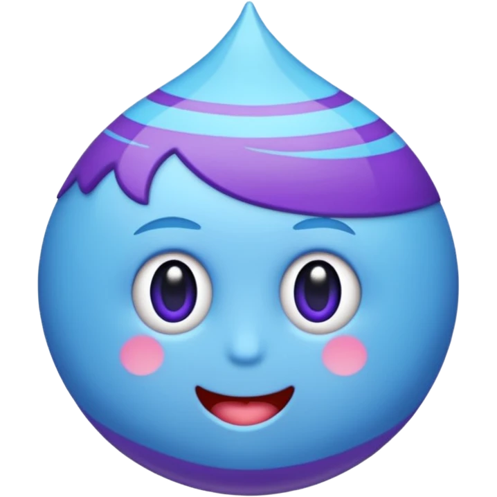 pirulito azul claro e roxo claro emoji