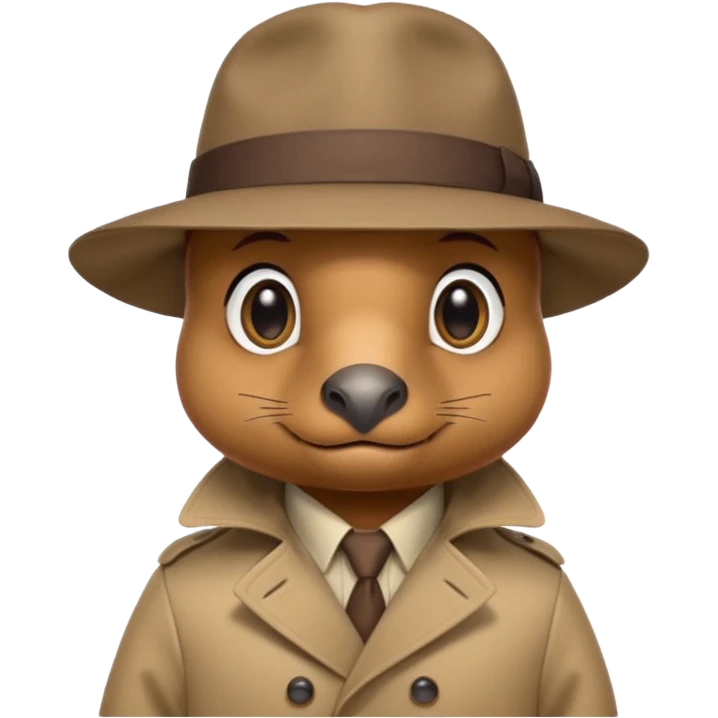 cute platypus detective emoji