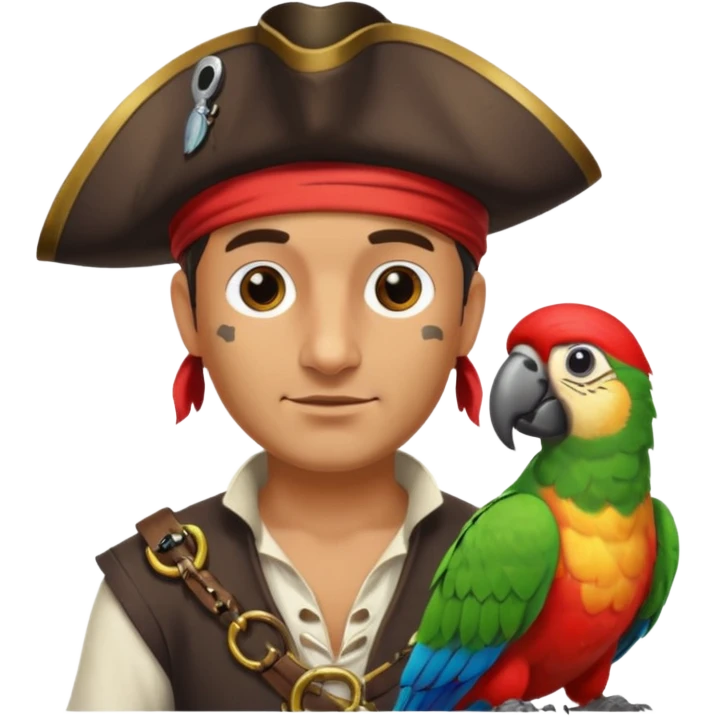 pirate and parrot emoji
