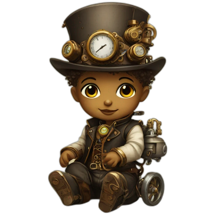 steampunk baby emoji