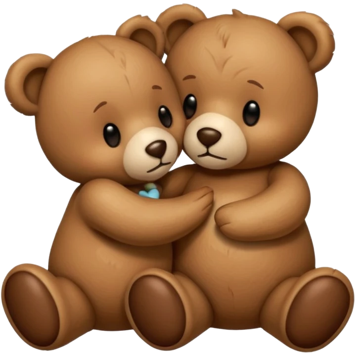 teddy bear kissing another teddy bear emoji