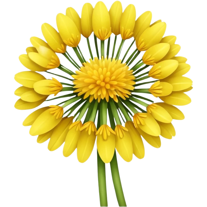 Yellow dandelion emoji