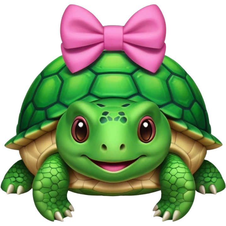 Turtle with pink bow emoji