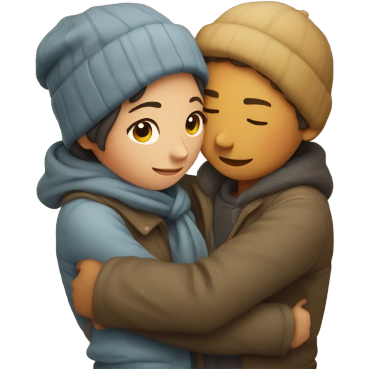 make a guy and a girl, they're hugging. They're facing each other emoji