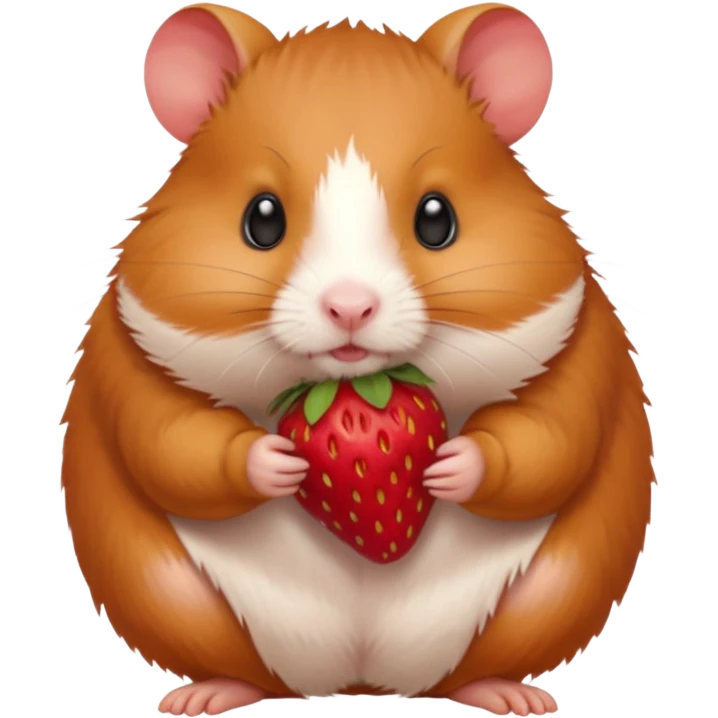 hamster eating strawberries emoji