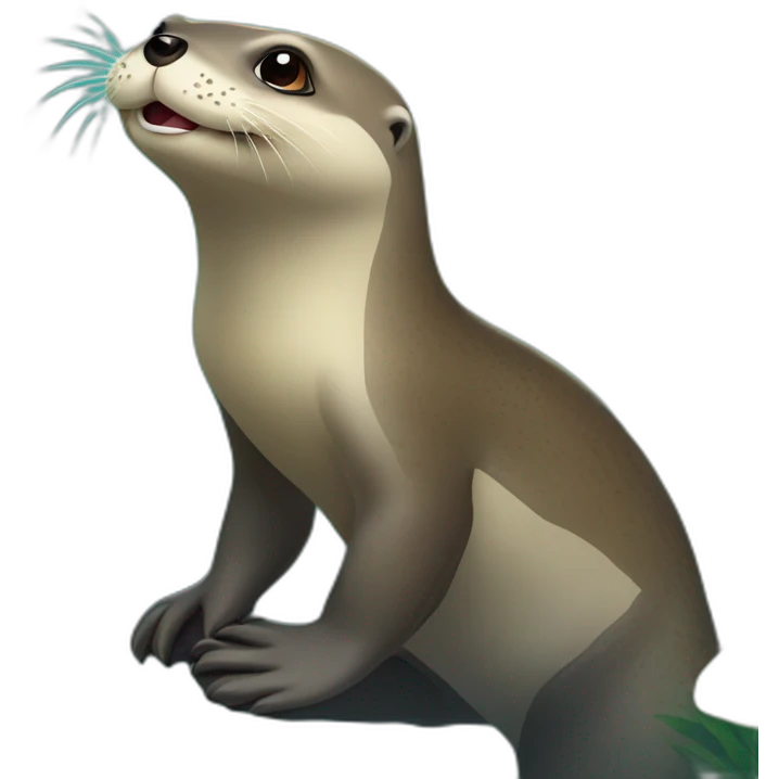 Loutre sur tortues emoji