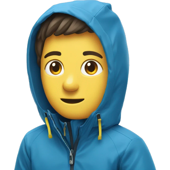 K-Way blue waterproof jacket emoji