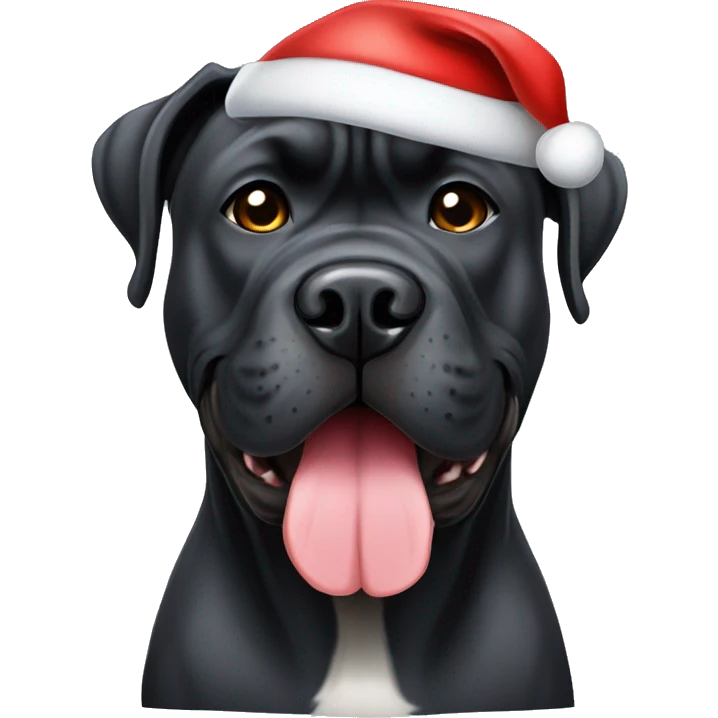 Cane corso with santa hat emoji