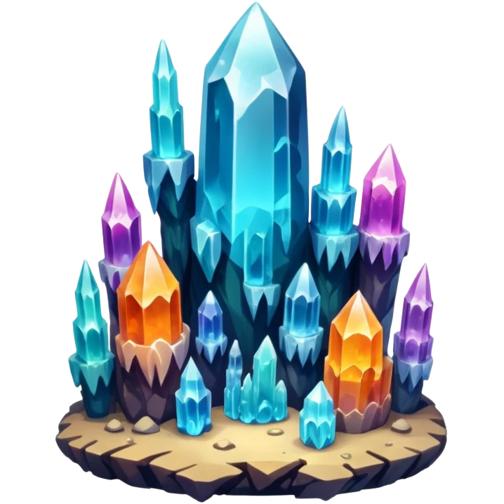 Growing Crystals in a cave emoji