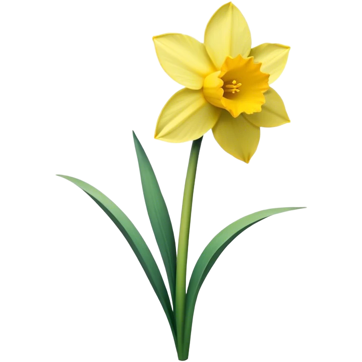 single Daffodil stem emoji