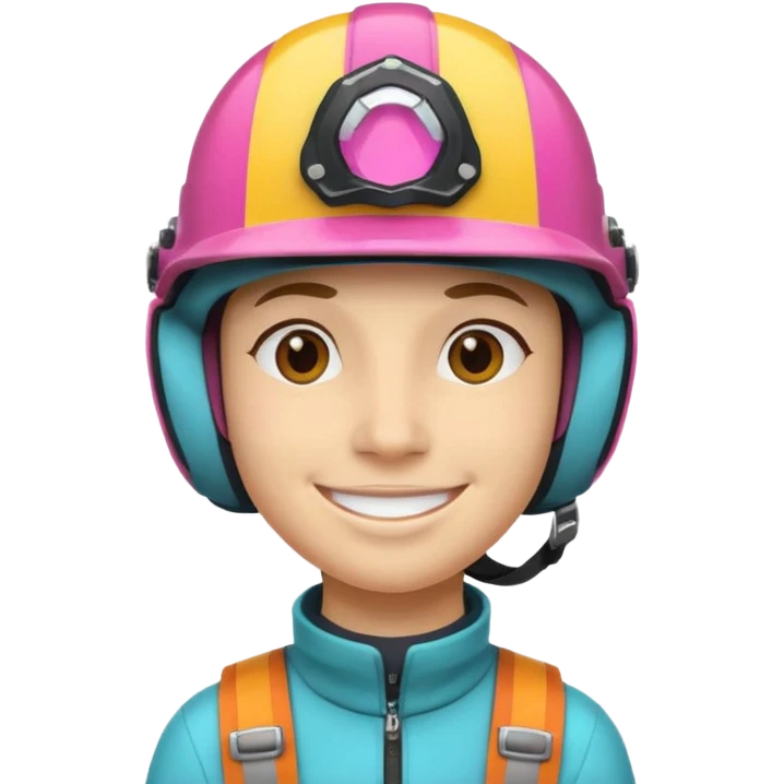 Colorful Helmeted Traveler emoji