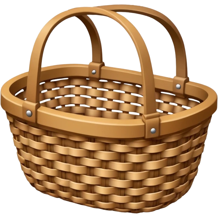 patterned empty wicker basket emoji