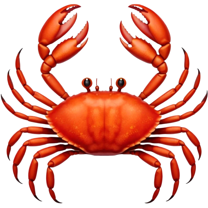 A live crab with only eight legs and two pincers emoji