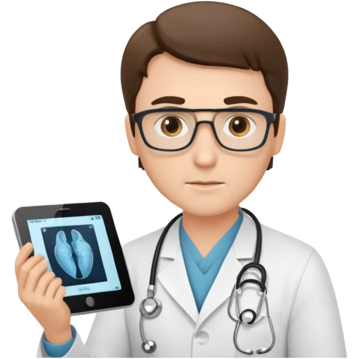doctor learning to optimize an ultrasound study emoji