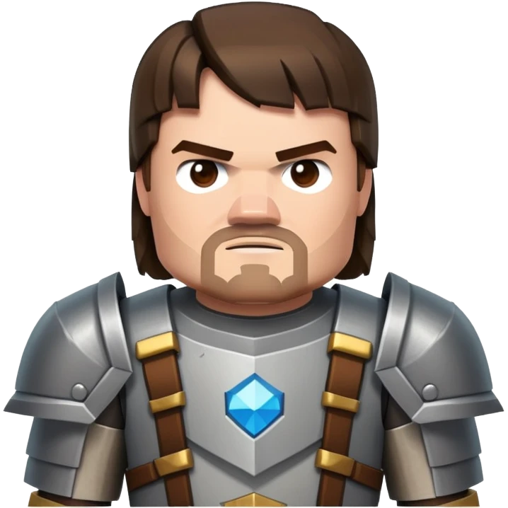 Jack Black as Steve from the Minecraft movie emoji